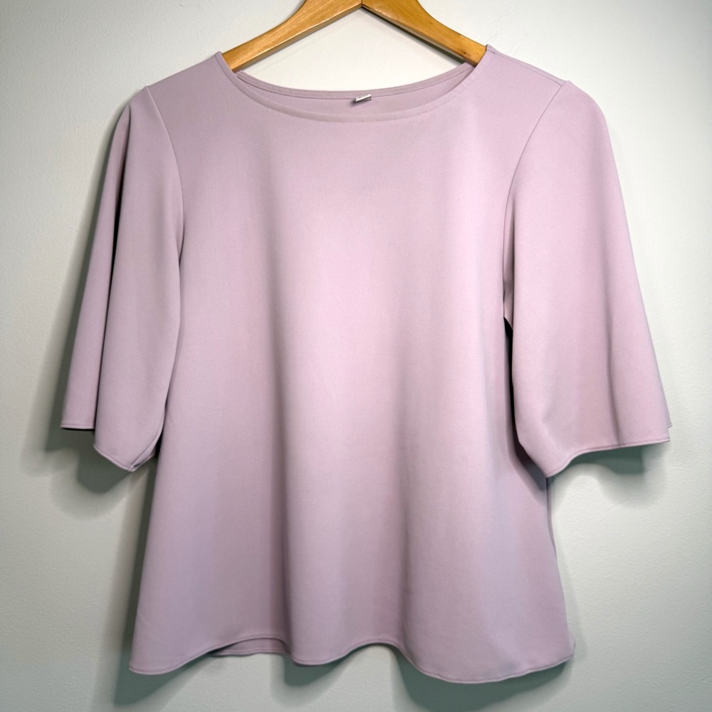 Uniqlo Lilac Short Bell Sleeve Blouse Women’s Size XS